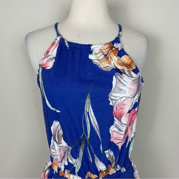 Mink Pink Blue Floral Halter  NWT Romper XS - Picture 3 of 8